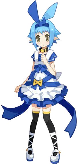 attouteki_yuugi_mugen_souls, black_legwear, blue_hair, bow, brown_eyes, choker, chou_chou, chou_chou_masochist