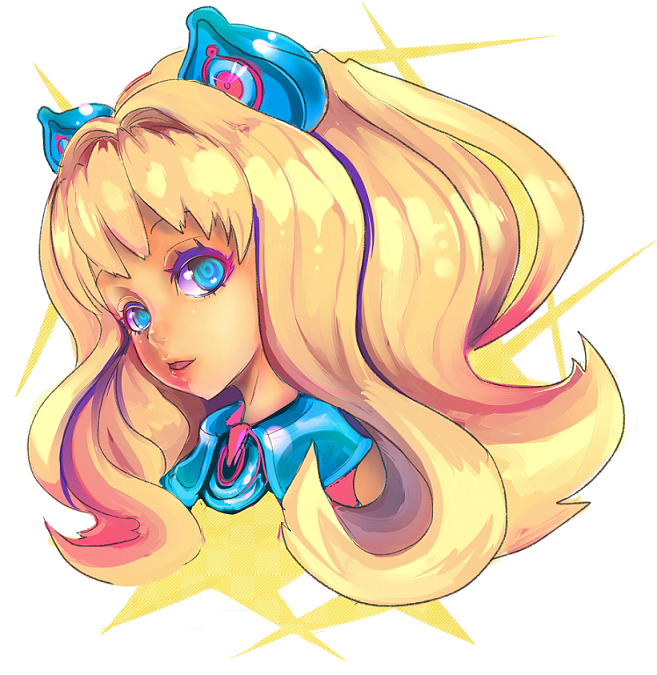 blonde_hair, blue_eyes, bust, milkteamaid, parted_lips, seeu, solo, vocaloid