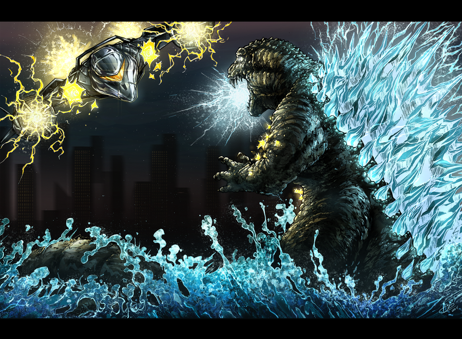 atomic_ray, battle, garuda, gmk_godzilla, godzilla, godzilla_(series)