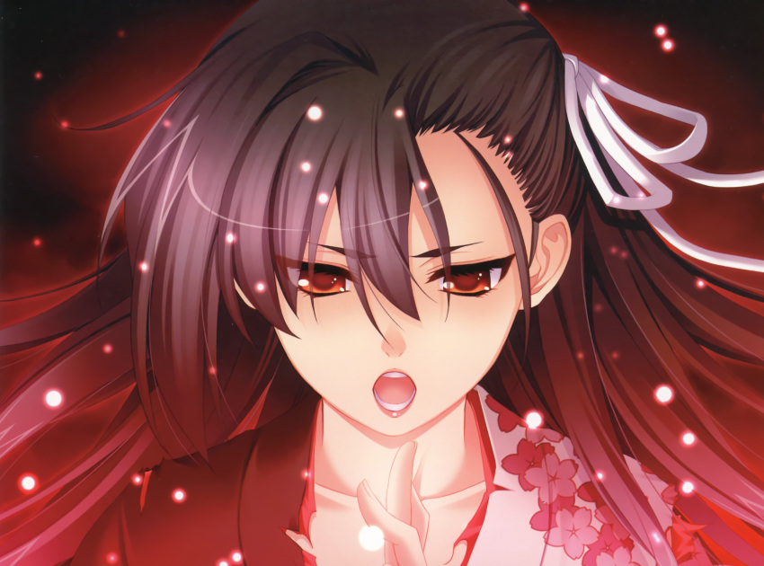 11_eyes, black_hair, kurokishi_superubia, long_hair, red_eyes