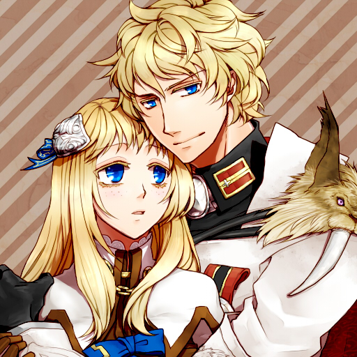 1girl, blonde_hair, blue_eyes, brother_and_sister, hair_ornament, height_difference, hug, hug_from_behind
