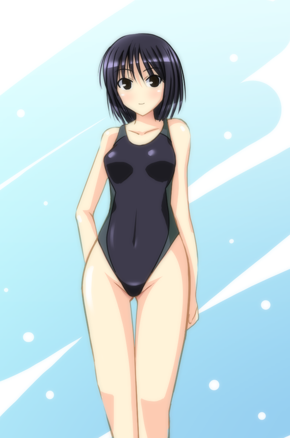 amagami, black_eyes, black_hair, competition_swimsuit, nak_yama, nanasaki_ai, one-piece_swimsuit, short_hair
