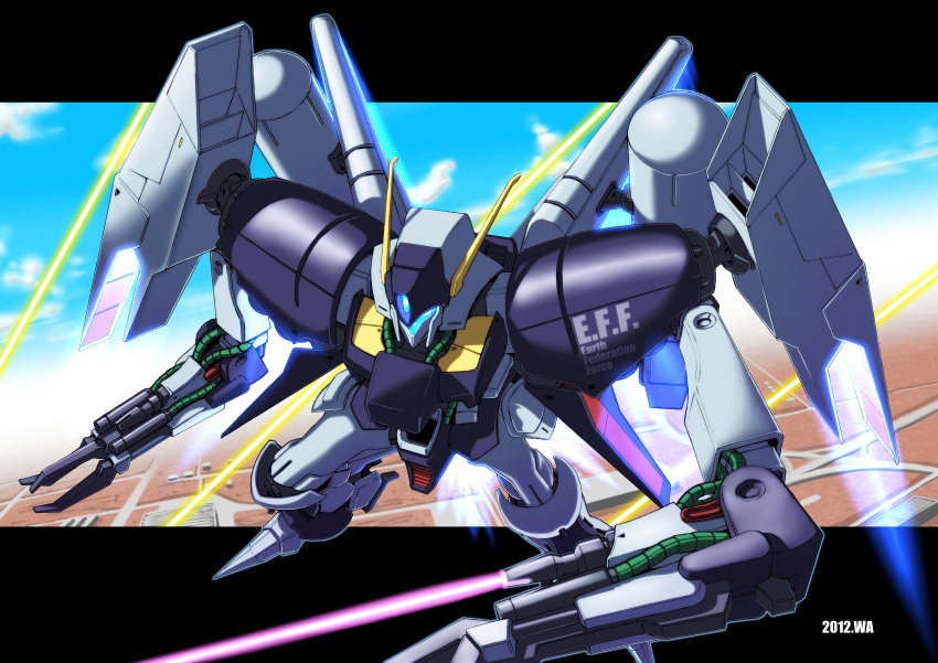 byalant_custom, claws, energy_sword, gmbh, gundam, gundam_unicorn, highres, mecha, no_humans, sword, weapon