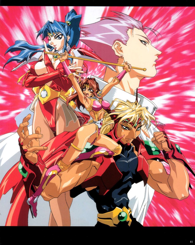 2girls, armor, armpits, arms_up, ass, blonde_hair, blue_eyes, blue_hair