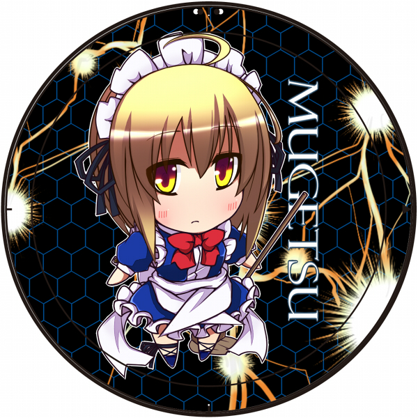 ahoge, apron, blonde_hair, bow, broom, character_name, earlgrey, maid