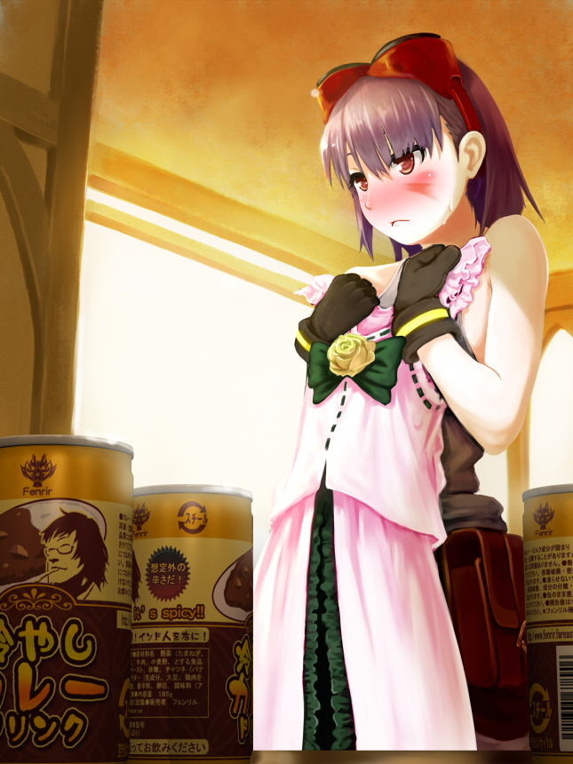 ^_^, blush, bow, closed_eyes, curry, dress, eyes_closed, flower