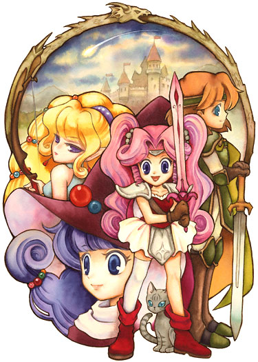 armor, armored_dress, beena, blonde_hair, blue_eyes, boots, brown_hair, castle