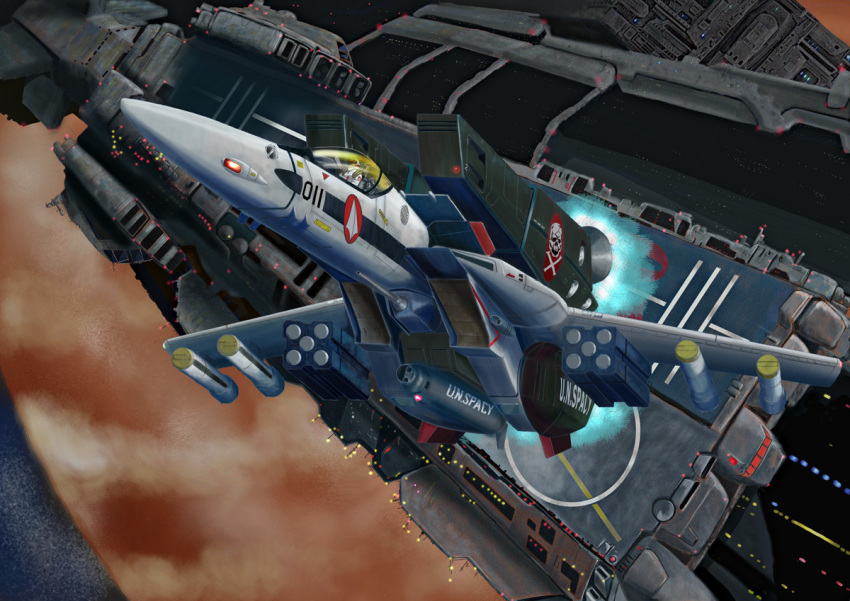 armd, armor, choujikuu_yousai_macross, cockpit, gunpod, helmet, i.t.o_daynamics, i.t.o_dynamics