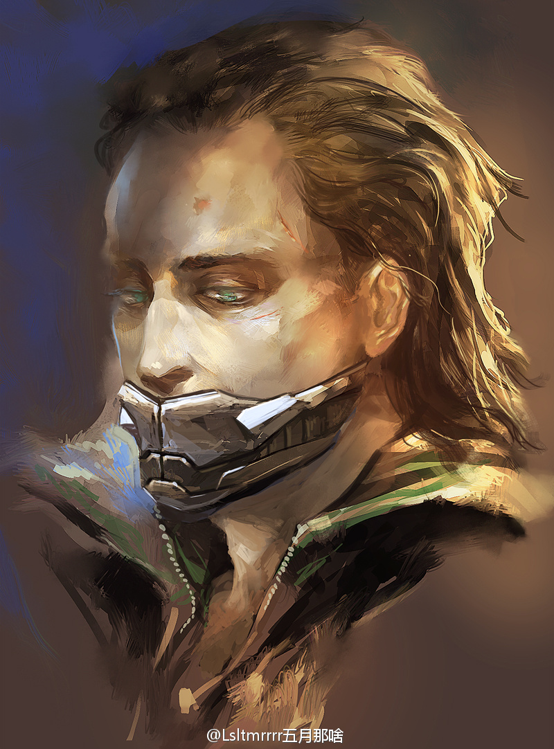 artist_name, avengers, bad_end, brown_hair, defeat, good_end, green_eyes, injury