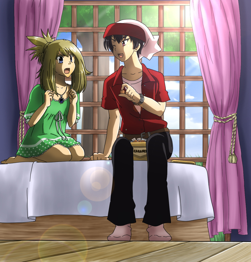 alternate_clothes, couple, odamaki_sapphire, pokemon, pokemon_special, ruby_(pokemon)