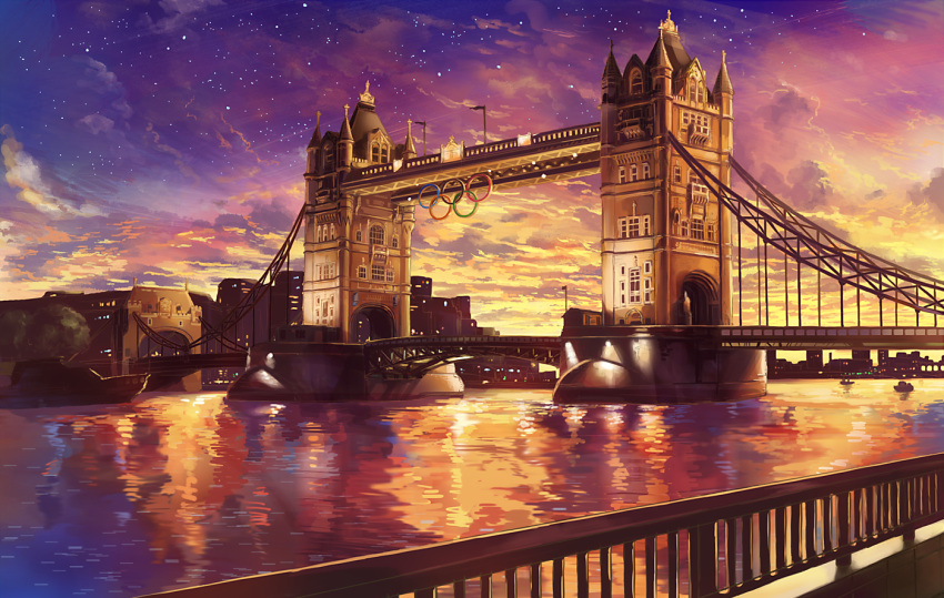 boat, bridge, city, city_lights, cityscape, cloud, clouds, copyright_request