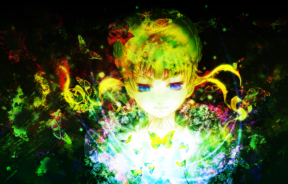 blonde_hair, blue_eyes, butterfly, tena_(teze), umineko_no_naku_koro_ni