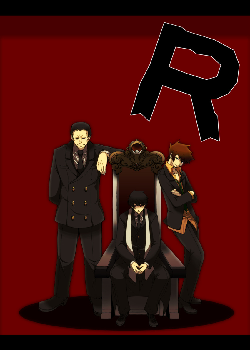 brindiamo, crossed_arms, gangster, highres, mafia, male, mogiko, multiple_boys
