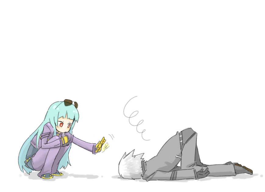 gloves, grey_hair, k', k', king_of_fighters, kula_diamond, long_hair, orz