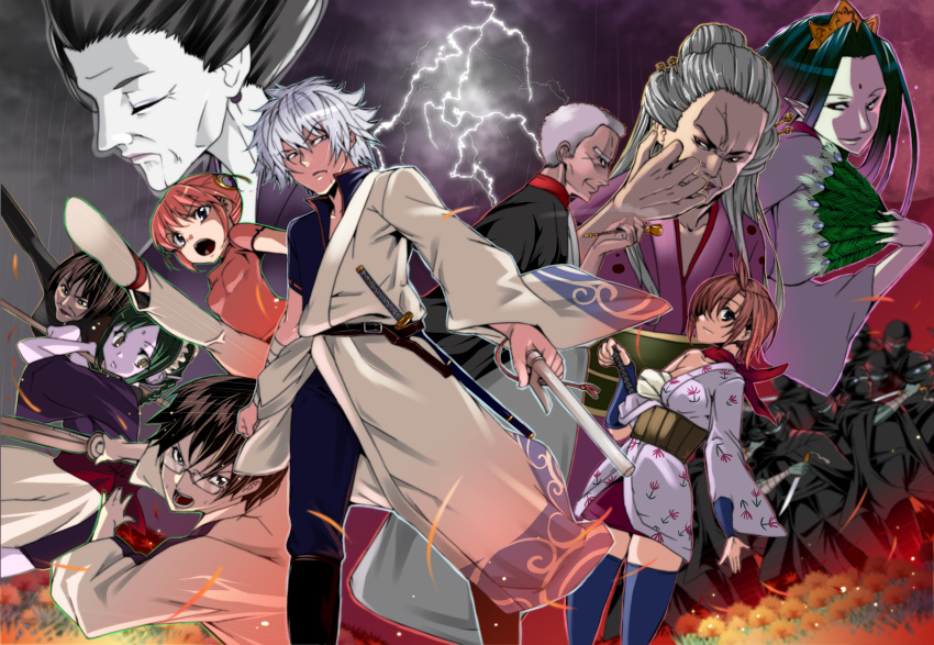 breasts, catherine_(gintama), closed_eyes, doromizu_jirochou, doromizu_pirako, eyes_closed, gintama, glasses