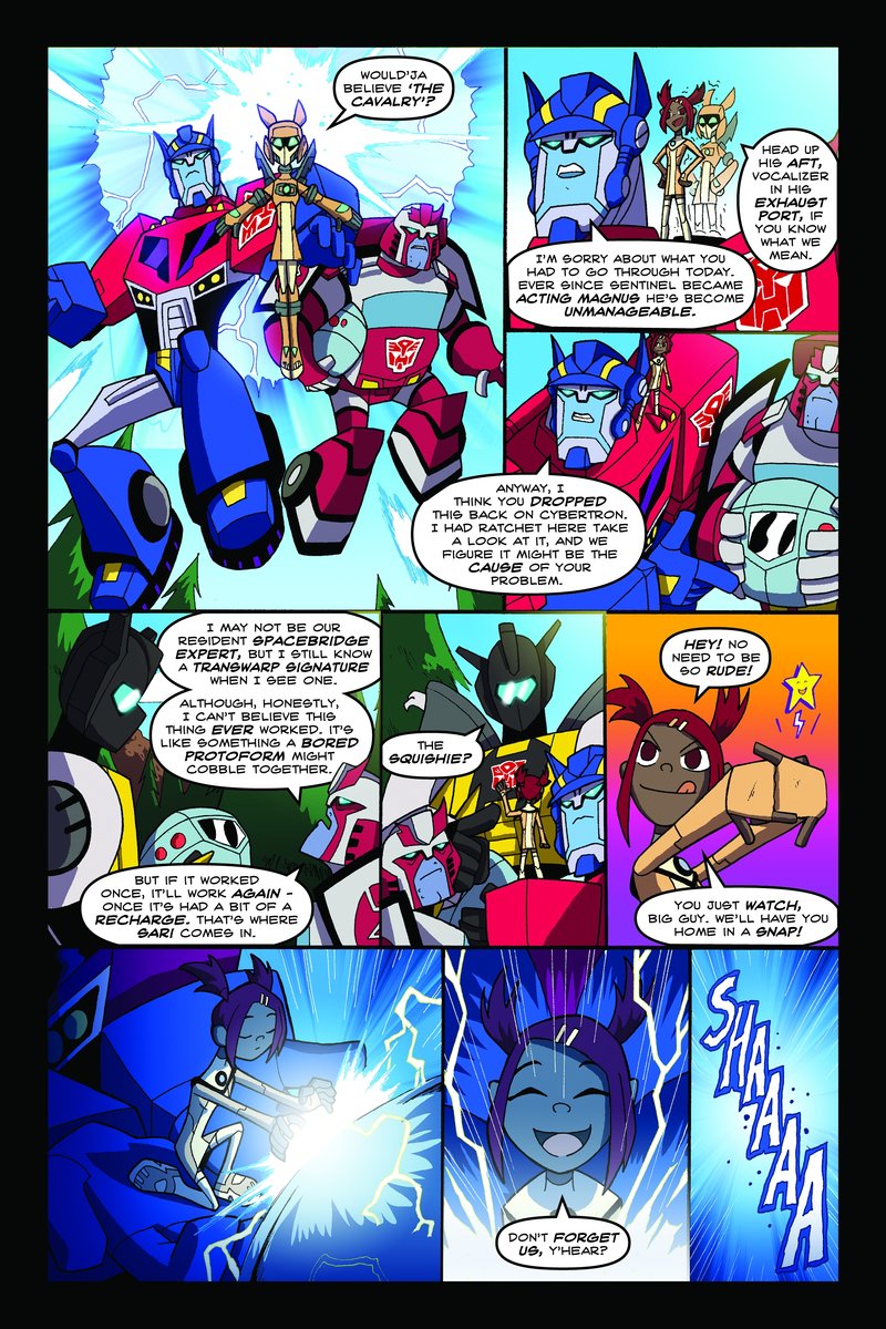 company_connection, grimlock, multi_vs_(comic), optimus_prime, ratchet, sari_sumdac, style_differences, transformers, transformers_animated