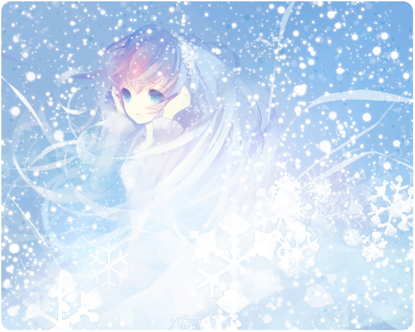 blue, blue_eyes, blue_hair, detached_sleeves, gradient_hair, long_hair, megurine_luka, pink_hair