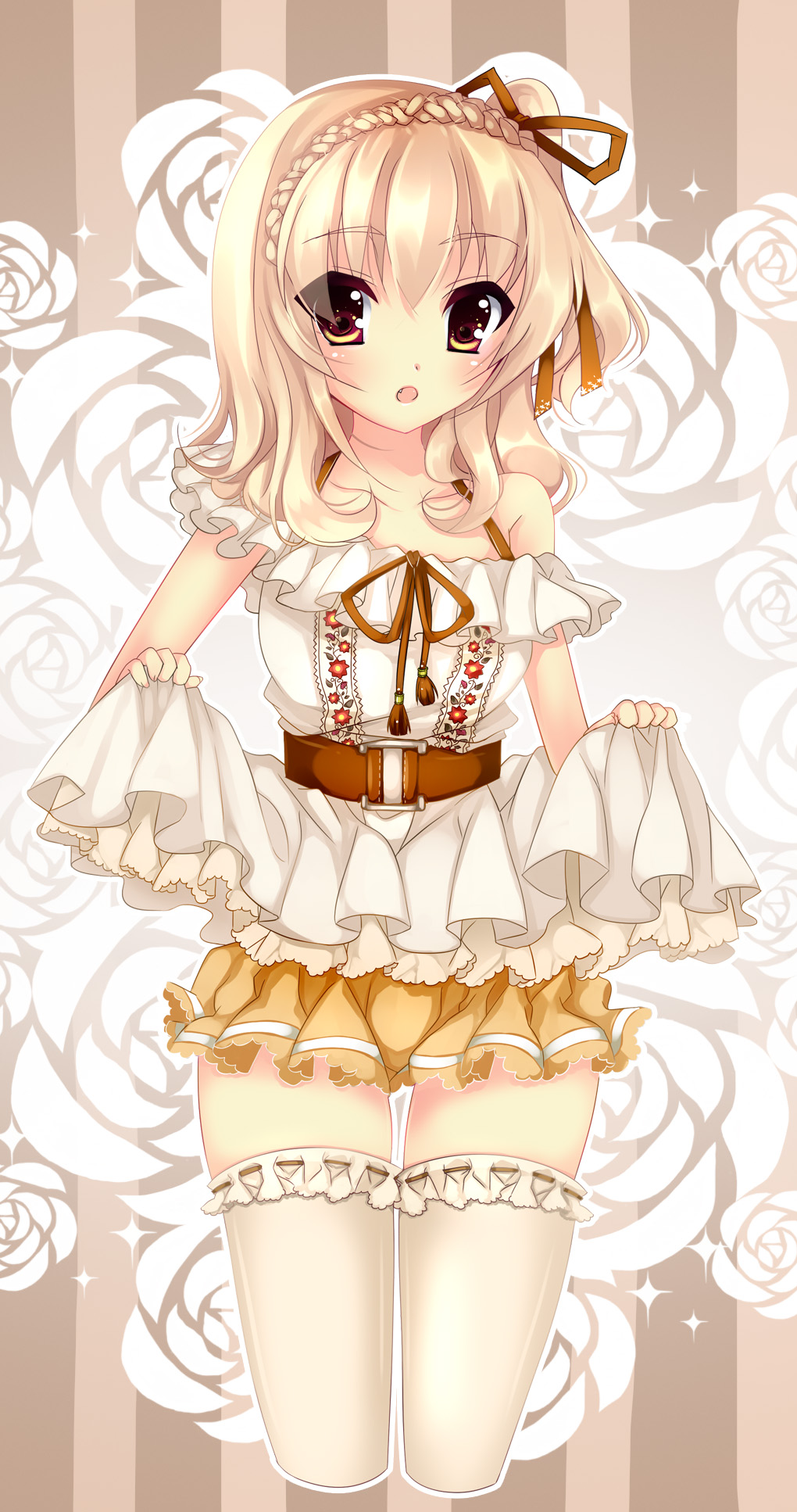 :o, bad_id, braid, brown_eyes, brown_hair, casual, casual_wear, copyright_request