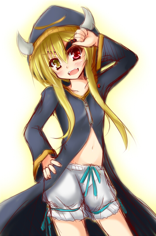 >:d, :d, blonde_hair, bloomers, bontenmaru_(oda_nobuna_no_yabou), ero-god, eyepatch, eyepatch_lift
