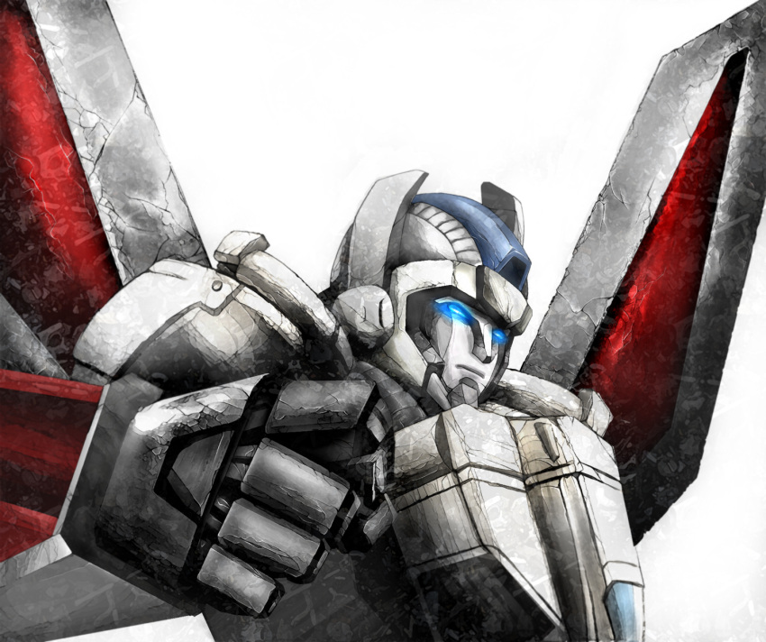 autobot, clenched_hand, damaged, head, highres, jetfire, kagami_rei, mecha