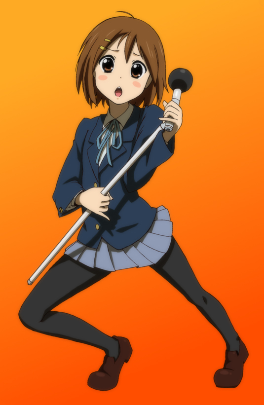 black_legwear, blazer, blush_stickers, brown_eyes, brown_hair, hirasawa_yui, k-on!, loafers