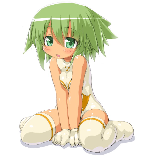 :d, bare_shoulders, between_legs, blush, busou_shinki, dd_(artist), doll_joints, gloves