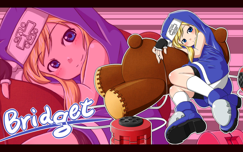 blonde_hair, blue_eyes, bridget_(guilty_gear), fingerless_gloves, gloves, guilty_gear, highres, long_hair