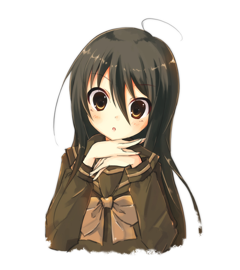 black_hair, brown_eyes, long_hair, nanabuluku, school_uniform, serafuku, shakugan_no_shana, shana