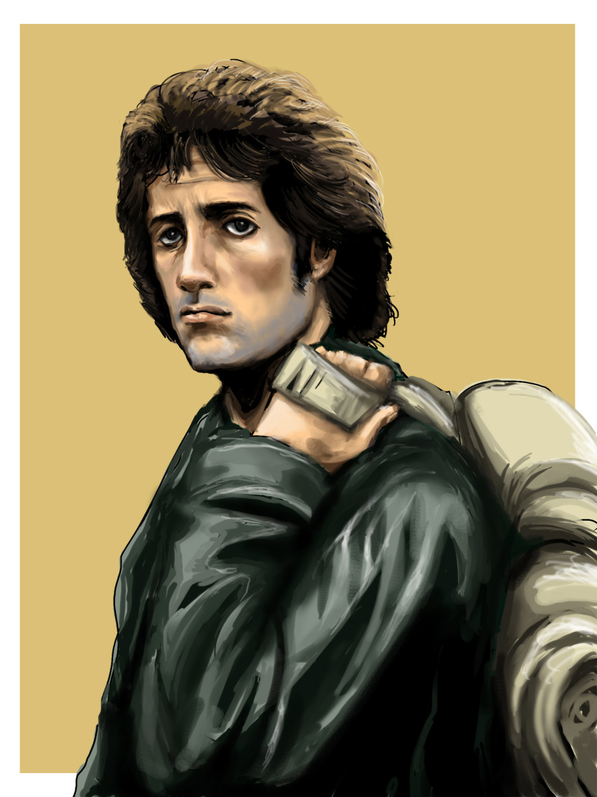 bag, black_hair, brown_hair, highres, jacket, lips, long_hair, manly