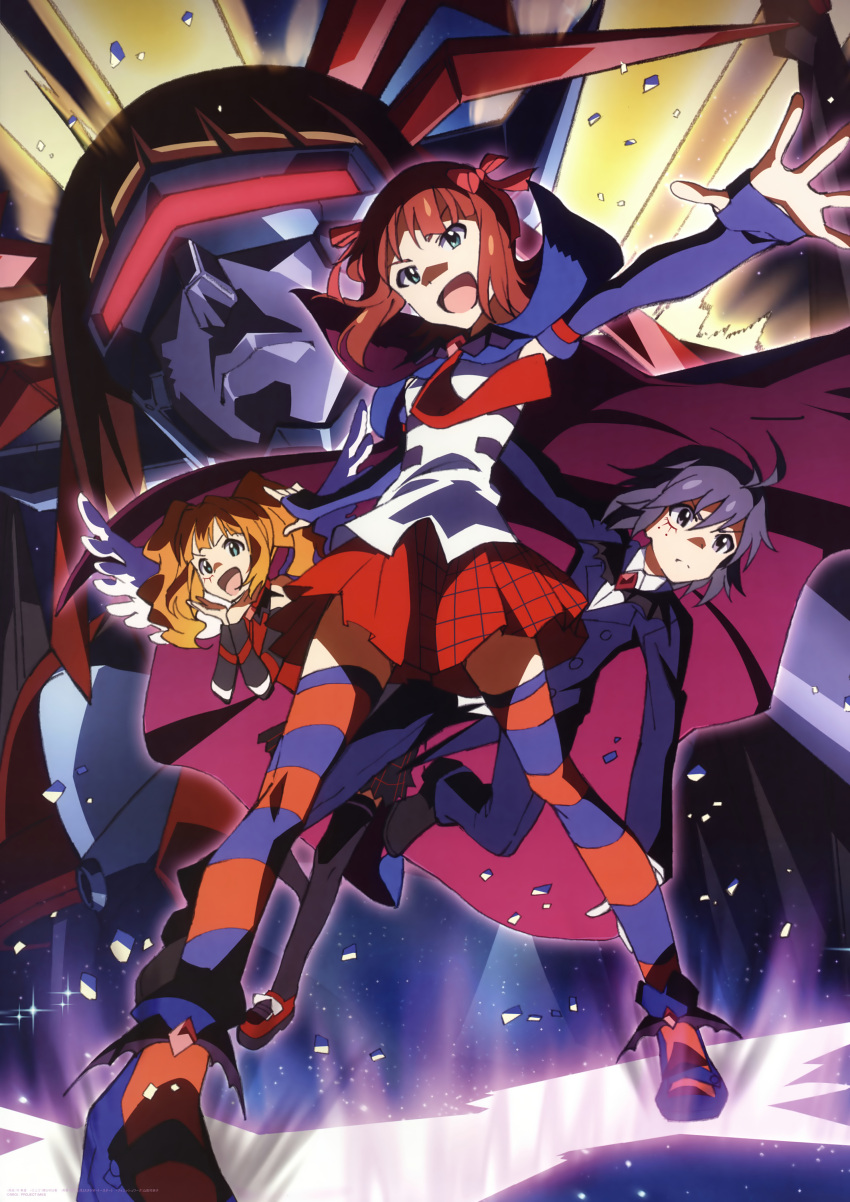 amami_haruka, dark_haruka, harustein, hayashi_isao, highres, idolmaster, kikuchi_makoto, mecha, mujin_gattai_kisaragi, takatsuki_yayoi