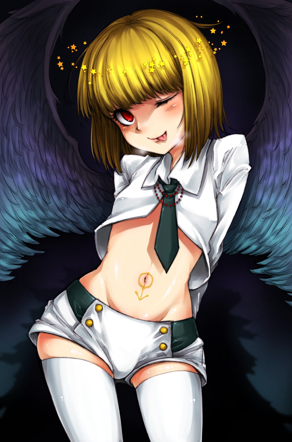 1boy, ;p, beatmania, beatmania_iidx, blonde_hair, blush, harusame_(unmei_no_ikasumi), highres