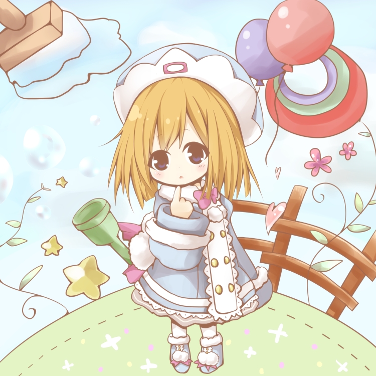 :o, blue_eyes, blush, brown_hair, choujigen_game_neptune, choujigen_game_neptune_mk2, hat, kokoroke