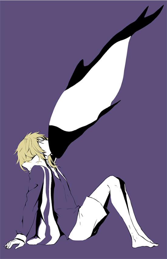 1boy, character_request, commerson's_dolphin, commerson's_dolphin, dolphin, male, shiro_(reptil), short_hair