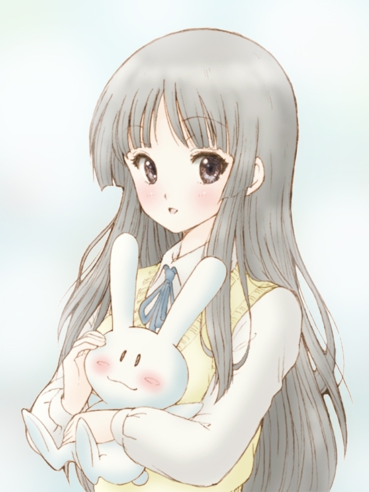 akiyama_mio, black_eyes, black_hair, bluez, bunny, bunnysuit, k-on!, long_hair