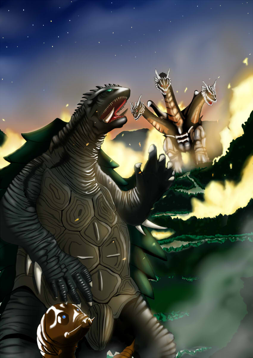 desghidorah, gamera, godzilla_(series), kaijuu, mothra, mothra_leo