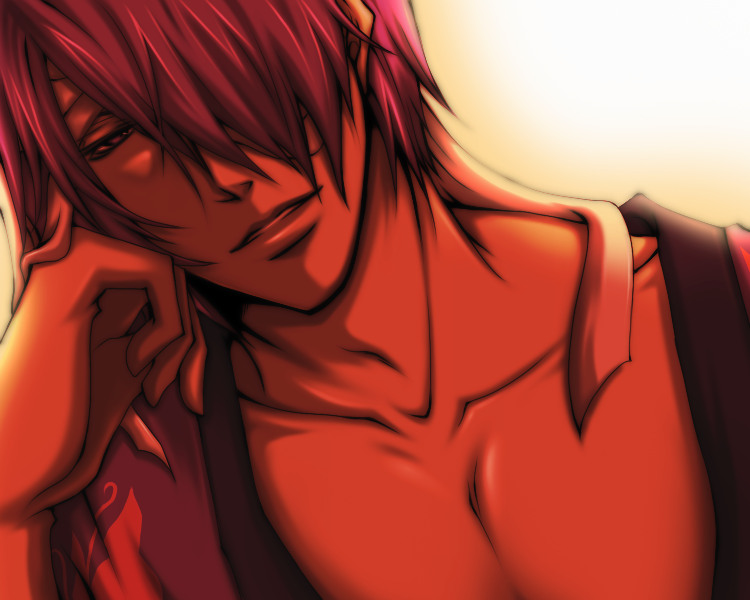 1boy, gintama, hair_over_one_eye, purple_hair, red, solo, souma, takasugi_shinsuke