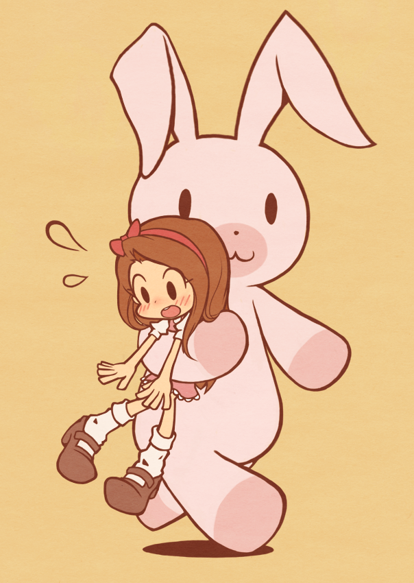brown_hair, bunny, carrying, hairband, icon_(sugarless_yogurt), idolmaster, long_hair, minase_iori