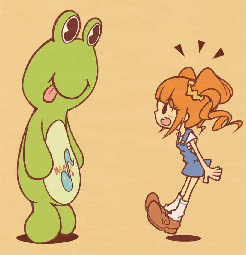 frog, icon_(sugarless_yogurt), idolmaster, kero_&amp;_koro_(colgen_kowa), overalls, smile, sugarless_yogurt_1121, takatsuki_yayoi