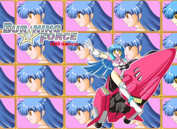 blue_hair, burning_force, hiromi_tengenji, leotard, long_hair, namco