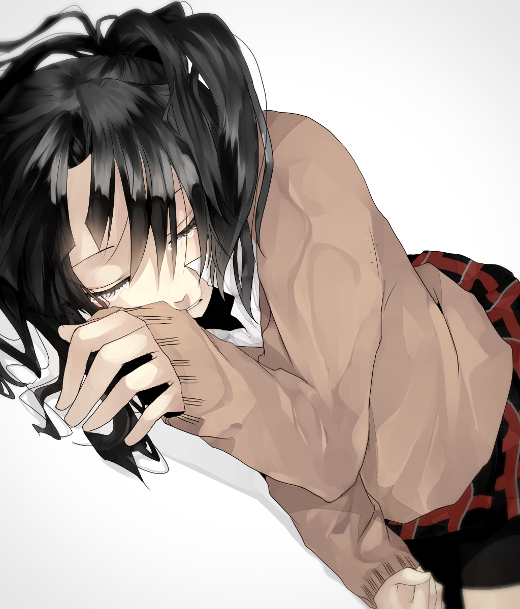 black_hair, closed_eyes, ene_(kagerou_project), eyes_closed, headphone_actor_(vocaloid), highres, kagerou_project, long_hair