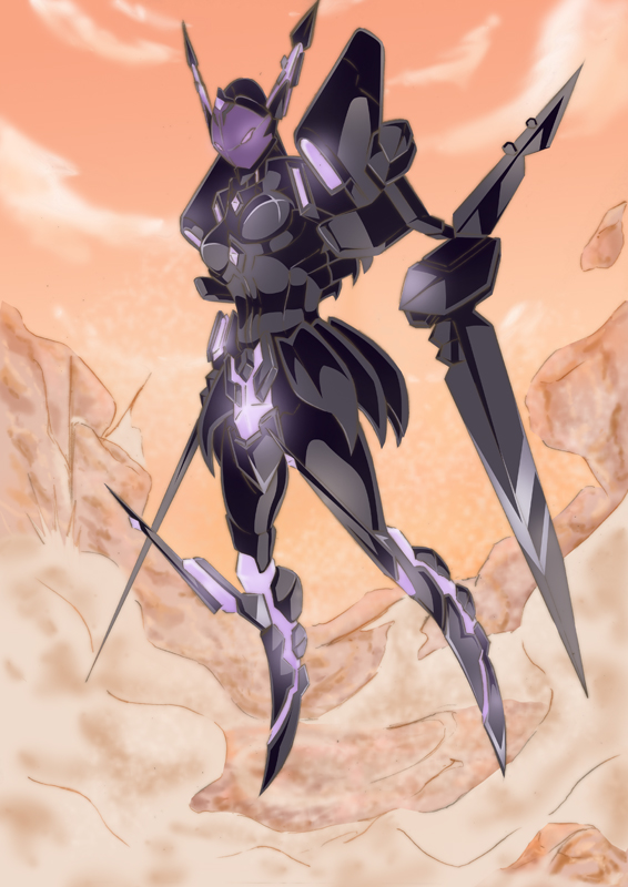 1girl, accel_world, black_lotus_(accel_world), duel_avatar, solo