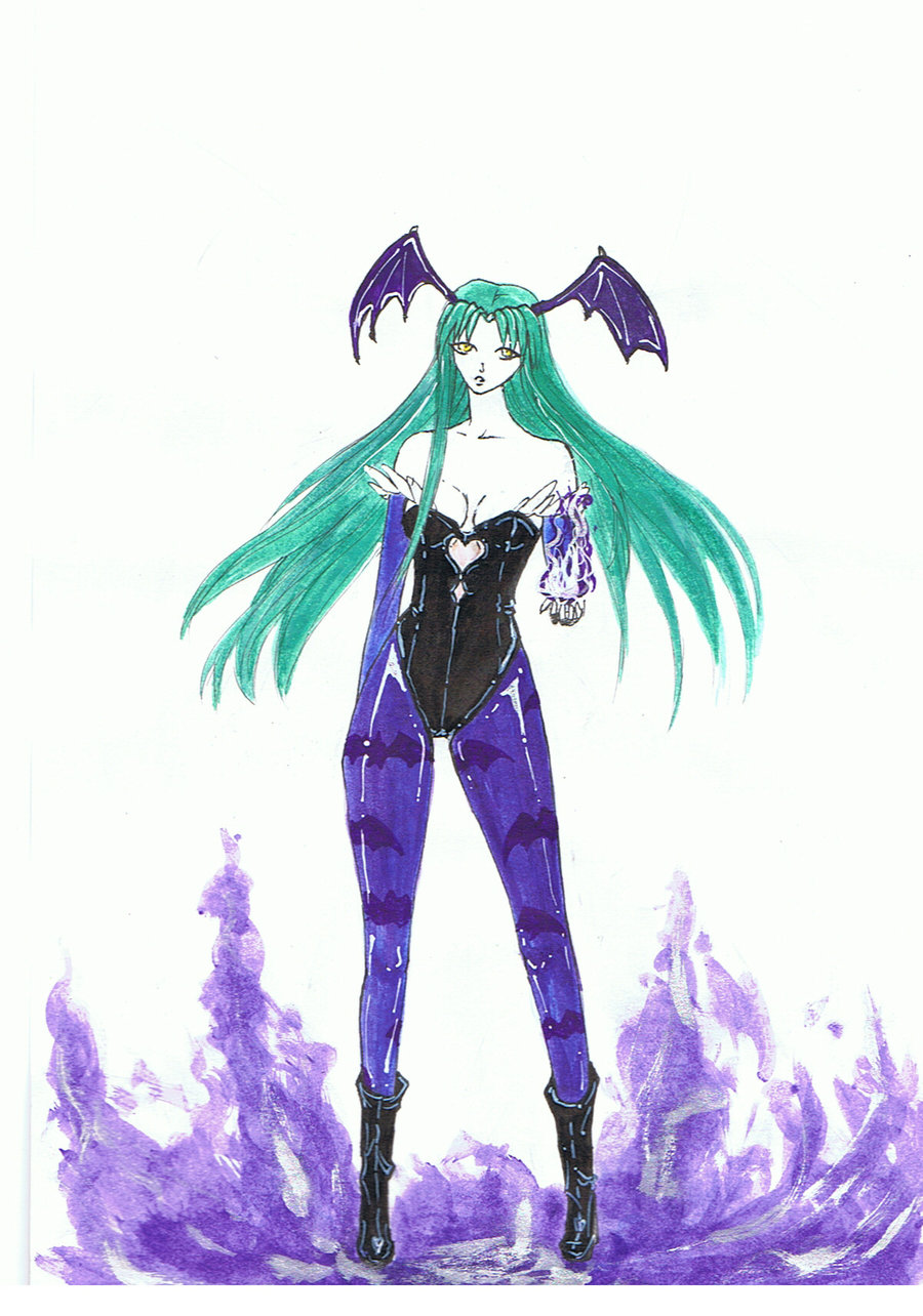 bat_wings, bats, boot, breasts, capcom, corset, curvy, demon