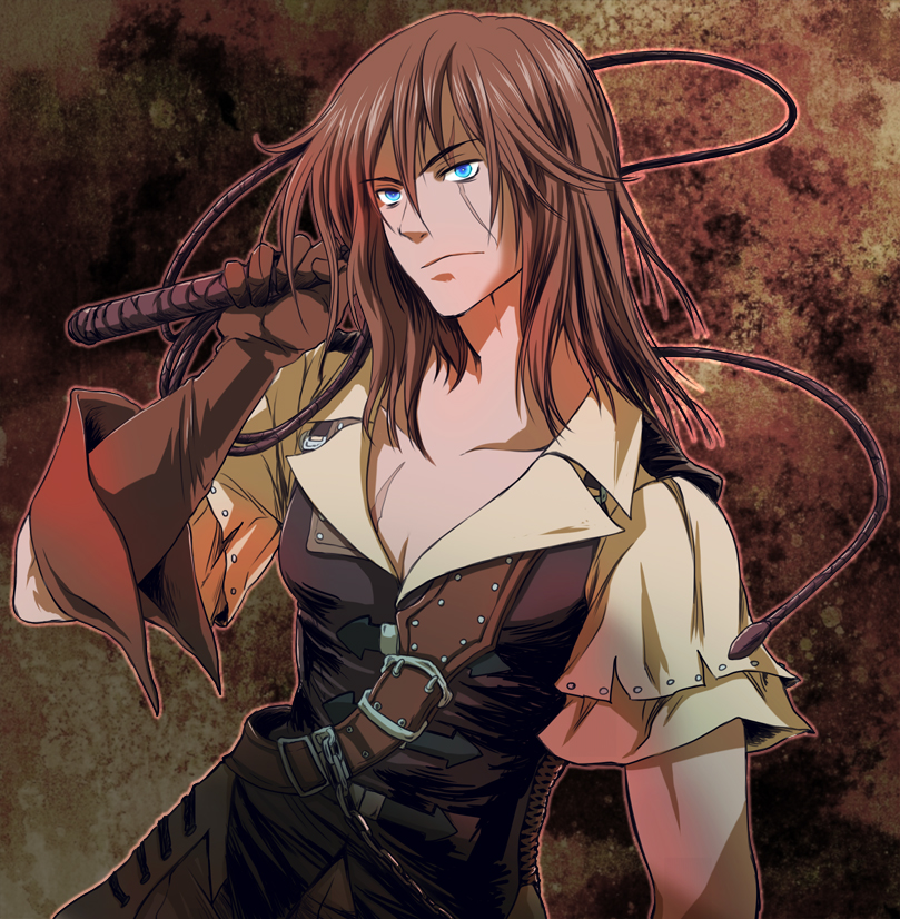 belt, blue_eyes, brown_background, brown_hair, castlevania, castlevania:_curse_of_darkness, castlevania_iii:_dracula's_curse, castlevania_iii:_dracula's_curse