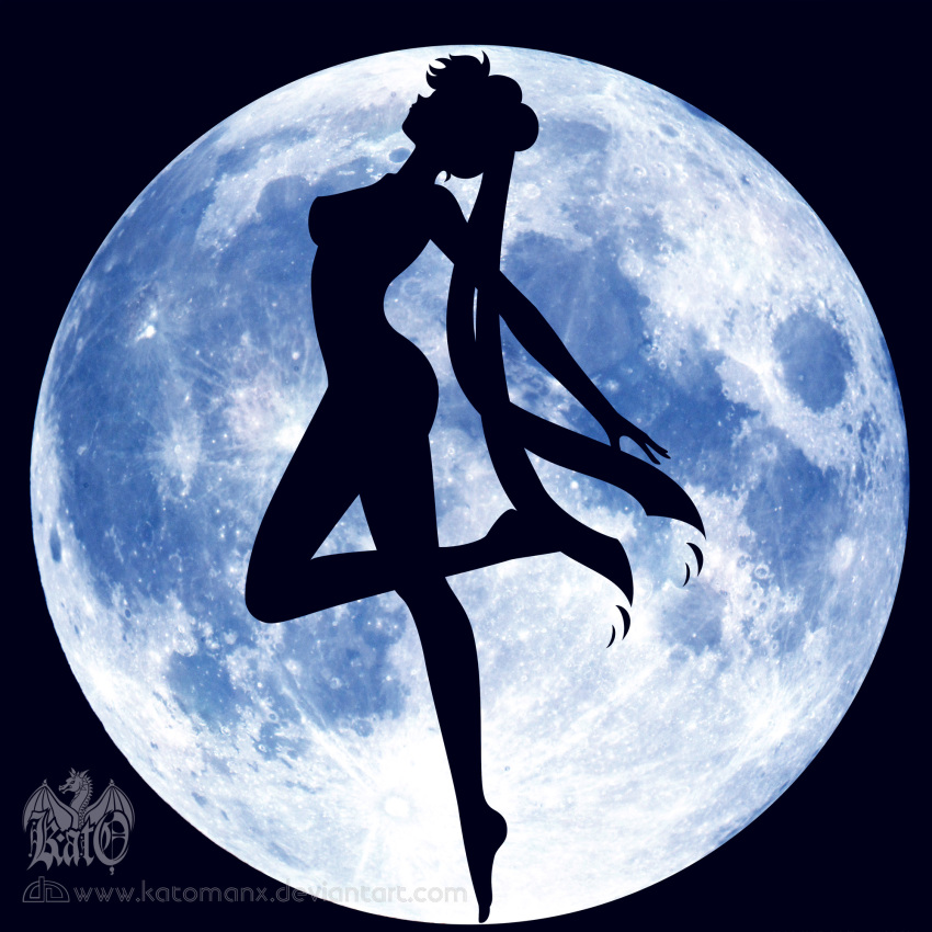 1girl, bishoujo_senshi_sailor_moon, highres, katomanx(kato), moon, sailor_moon, shadow, solo