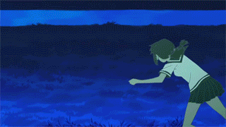 animated, animated_gif, b-2, battle, electricity, explosion, glasses, isone_kotoha, lowres, monster, rolling, school_uniform, yozakura_quartet