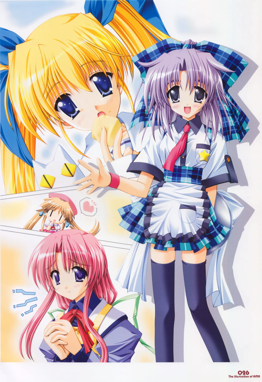 akane_makes_revolution, ikegami_akane, milkyway_2, neko, thigh-highs, waitress