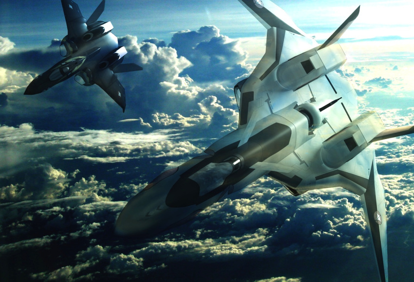 canards, cloud, clouds, flying, jet, macross, macross_plus, mecha