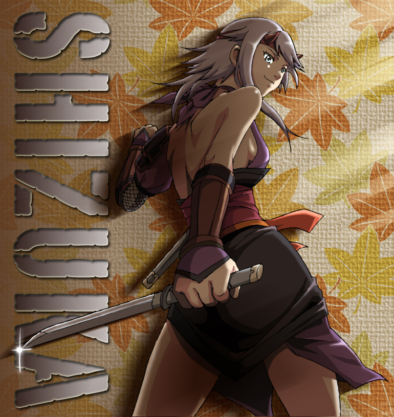 breasts, headband, horns, queen's_blade, queen's_blade, shizuka_(queen's_blade), shizuka_(queen's_blade), short_hair