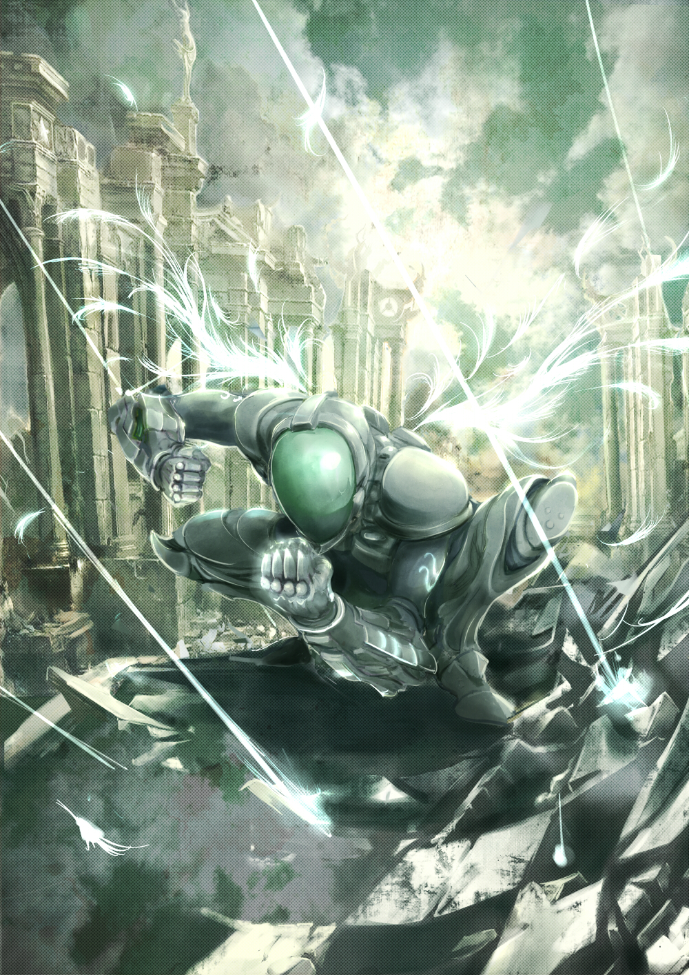 accel_world, duel_avatar, highres, silver_crow, solo, usamax, wings