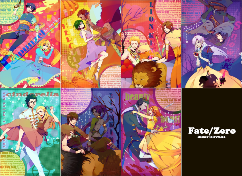 beauty_and_the_beast, beauty_and_the_beast_(disney), berserker_(fate/zero), caster_(fate/zero), cinderella, cinderella_(disney_movie), crossover, disney